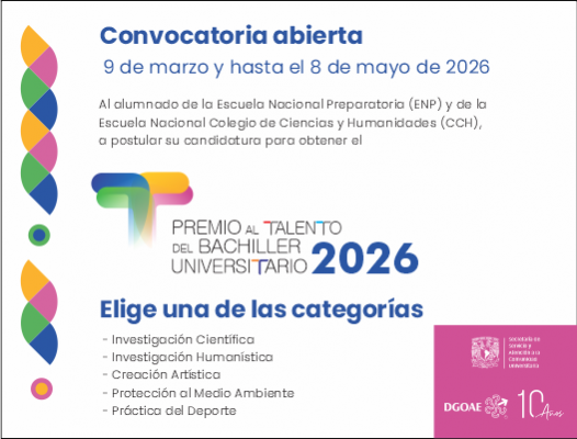 Convocatoria Premio al Talento del Bachiller Universitario 2026